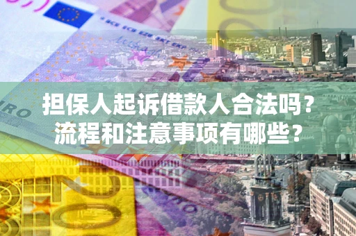 北京担保人起诉借款人合法吗？流程和注意事项有哪些？