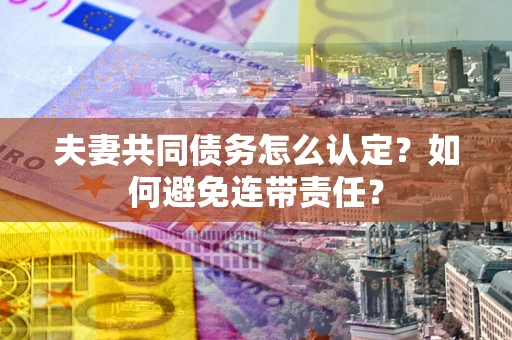 北京夫妻共同债务怎么认定？如何避免连带责任？