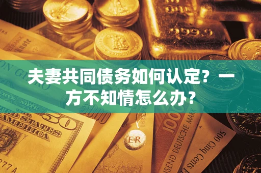 北京夫妻共同债务如何认定？一方不知情怎么办？
